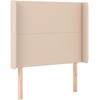 Lova Galvūgalis su LED, juodos spalvos, 83x16x118/128cm