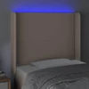 Lova Galvūgalis su LED, juodos spalvos, 83x16x118/128cm