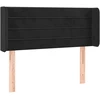 Lova Galvūgalis su LED, juodos spalvos, 83x16x78/88cm, aksomas