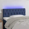Lova Galvūgalis su LED, mėlynos spalvos, 90x7x78/88cm, audinys