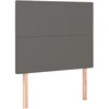 Lova Galvūgalis su LED, pilkas, 80x5x118/128cm, dirbtinė oda