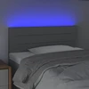 Lova Galvūgalis su LED, šviesiai pilkas, 80x5x78/88cm, audinys