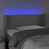 Lova Galvūgalis su LED, šviesiai pilkas, 83x16x78/88cm, aksomas