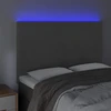 Lova Galvūgalis su LED, tamsiai pilkas, 144x5x118/128cm, aksomas