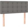 Lova Galvūgalis su LED, tamsiai pilkas, 80x5x78/88cm, audinys