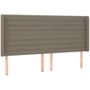 Lova Galvūgalis su LED, taupe spalvos, 163x16x118/128cm, audinys