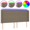 Lova Galvūgalis su LED, taupe spalvos, 163x16x118/128cm, audinys