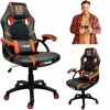 Gamingo kėdė, ergonomiška, patogi, juoda ir oranžinė