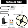 Gaouto cob led juosta 5 m, valdymas programėle, cob juosta su nuotolinio valdymo pulteliu, 3000 k šiltai balta šviesos juosta, 24 v pritemdoma led juosta, šiltai balta, šviesos juosta namams, virtuvei, kambariui, pasidaryk pats dekoravimui