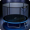 „Garden BaTrampoline 6ft/183cm“ su išoriniu tinkleliu ir neo sporto kopėčiomis