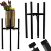 Garden Line Juodas metalinis stovas gėlėms, reguliuojamas 20-30,5 cm