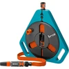 Gardena Classic roll-fix plokščia žarna 20 su kasete: vietą taupanti žarnos kasetė su vandens žarna (ø 12 mm kasetėje), automatinis saugos įtaisas, įskaitant švirkštą, su prijungimo įtaisais (757-20)