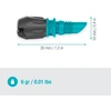 Gardena Micro-drip-system juostinis purkštukas: purkštukas drėkinimo sistemai, siauriems pailgiems paviršiams, kurių maks. 0,6 x 5,5 m, lengvo sujungimo technologija (13319-20)