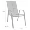 Gardenline metalinė sodo kėdė, pilka spalva