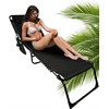 Gardenline Sodo gultas paplūdimio gultas sulankstoma lova su kišene 190x58x30cm