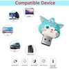 Garrulax usb 3.0 atmintinės, vandeniui atspari silikoninė didelės spartos usb 3.0 duomenų saugojimo atmintinė su otg type c adapteriu (žalias cat, 32 gb)
