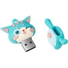 Garrulax Usb atmintinės, 16 Gb vandeniui atspari silikoninė Usb 2.0 didelės spartos Usb atmintinė, rašiklio formos atmintinė, duomenų atmintinė, U diskas (žalias Cat)