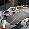 Gbly led pakabinamas šviestuvas valgomojo stalui: 88 cm baltas pakabinamas šviestuvas modernus 4 žiedų pakabinamas šviestuvas valgomojo kambario šviestuvas reguliuojamas valgomojo stalo šviestuvas su nuotolinio valdymo pulteliu pakabinamas šviestuvas svet
