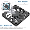 Gdstime 2 vnt. 80 mm ventiliatorius 12 V 80 x 10 mm Pc kompiuterio ventiliatorius 2500 Rpm bešepetėlis ventiliatorius, skirtas Ps4 maršrutizatoriui Tv dėžutei projektoriui
