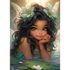 Gdyeeh "pasidaryk pats" 5d deimantų tapybos rinkiniai "angel Girl", fantazijos pilno apvalaus gręžimo putojantis deimantų tapybos paveikslas, gėlių deimantų tapybos meno amatų rinkiniai suaugusiems pradedantiesiems, namų sienų dekoras 30x40cm