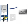 Geberit Up100 Duofix Basic Wc H112 Delta potinkinis rėmas + Delta21 chromo mygtukas
