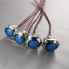 Gebildet 4 vnt. Ac/dc 12-24v 20ma energiją taupantis indikatorius metalinis indikatorius vandeniui atspari signalinė lemputė skylės dydis 16 mm mėlynas Led (sferinis paviršiaus galvutė)