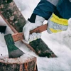 Gebol Worker Pro Thermo Comfort vyriškos odinės darbo pirštinės, neperšlampamos pirštinės su pašiltinimu žiemai, apsauginės pirštinės, dydis L (9), geltonos/baltos
