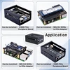 Geeekpi Metalinis dėklas Raspberry Pi 5 su Pcie M.2 Nvme palaikymu