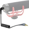 Geekria 3.5mm trrs į trs kampinis spiralinis mikrofono kabelis 50cm, suderinamas su Rode sc7, videomicro, videomic go ii, wireless go ii 1/8 colio jungtis iš tėčio į tėtį mikrofono kabelis (juodas)