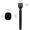 Geekria adapteris belaidžiam interviu mikrofonui, Mic Go rankinis adapteris su priekiniu stiklu, mikrofono laikiklis suderinamas su Dji Mic 1, Mic 2, Rode Wireless Go Ii (juodas)
