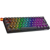 Geeky Gk61 60% | keičiama mechaninė žaidimų klaviatūra | 62 klavišų daugiaspalvis rgb led apšvietimas, skirtas pc/mac žaidėjams | iso es ispanų išdėstymas (juoda, mechaninė ruda)