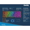 Geeky Gk61 60% | keičiama mechaninė žaidimų klaviatūra | 62 klavišų daugiaspalvis rgb led apšvietimas, skirtas pc/mac žaidėjams | iso es ispanų išdėstymas (juoda, mechaninė ruda)
