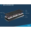 Geeky Gk65 65% | karšto keitimo mechaninė žaidimų klaviatūra | 68 klavišų daugiaspalvis rgb led apšvietimas, skirtas pc/mac žaidėjams | ansi us american išdėstymas (juoda, mechaninė ruda)