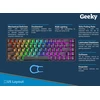 Geeky Gk65 65% | karšto keitimo mechaninė žaidimų klaviatūra | 68 klavišų daugiaspalvis rgb led apšvietimas, skirtas pc/mac žaidėjams | ansi us american išdėstymas (juoda, mechaninė ruda)