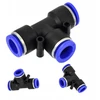 Geko pneumatinė žarna jungtis pu/pe t tipo fi 8mm