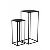 Gėlių stovas metalinis aukštas gėlių vazonas juodas loft 30x30x75 cm