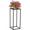 Gėlių stovas metalinis aukštas gėlių vazonas juodas loft 30x30x75 cm