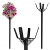 Gėlių stovas sodui metalinis gėlių stovas juodas 120cm 2 vnt.