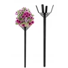Gėlių stovas sodui metalinis gėlių stovas juodas 120cm 2 vnt.