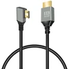 Gelrhonr mini hdmi į hdmi kabelis, 90 laipsnių kištukas, 48 gbps didelis greitis, 8k @ 60 hz, 4k @ 144 hz, skirta kamerai, vaizdo kamerai, hdtv, nešiojamam kompiuteriui (0,5 m, stačiu kampu)