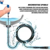 Gemsaya 2 x spiralė vamzdžių valymui, 10 m x 12 mm skersmens spiralinis kanalizacijos valiklis, daugiafunkcinis vamzdžių valymo velenas su elektriniais ir rankiniais adapteriais, vamzdžių valiklis su kanalizacijos valikliu, pjovimo galvutė