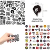 Generic 100 Vnt. Roko Muzikos Lipdukų - Vandeniui Atsparūs Vinilo Lipdukai