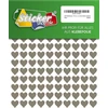 Generic 260 širdelių lipdukų, 15 mm, sidabrinės spalvos, pagaminti iš Pvc plėvelės, atsparūs oro sąlygoms, širdelės formos lipdukas