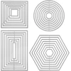 Generic 4 metalinės štampavimo formelės: kvadratas, stačiakampis, apskritimas, šešiakampis