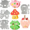 Generic 4 rinkiniai pjovimo štampų dėžutė, lucky mushroom ladybird clover pig pjovimo štampai, metalo pjovimo mašinos reljefinis trafaretas, širdies pjovimo štampai skirti "pasidaryk pats" dovanų dėžutėms, saldainių dėžutėms, dovanų gamybai