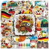 Generic Germany lipdukų rinkinys, 50 vienetų, skirtas riedlentėms, grafiti lipdukai, motociklams, dviračiams, snieglentėms, bagažui, nešiojamam kompiuteriui, automobiliui, lagaminui vaikams ir paaugliams, vandeniui atsparūs vinilo lipdukai