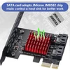 Atminties kortelė Generic Pcie 1x Sata kortelė, 2 prievadai, 6 Gbps, su 2 Sata kabeliais