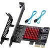 Atminties kortelė Generic Pcie 1x Sata kortelė, 2 prievadai, 6 Gbps, su 2 Sata kabeliais