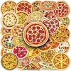 Generic Pizza lipdukų rinkinys, 50 vnt., skirtas riedlentėms, grafiti, motociklams, dviračiams, snieglentėms, bagažui, nešiojamam kompiuteriui, automobiliui, lagaminui vaikams ir paaugliams, vandeniui atsparūs vinilo lipdukai