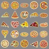 Generic Pizza lipdukų rinkinys, 50 vnt., skirtas riedlentėms, grafiti, motociklams, dviračiams, snieglentėms, bagažui, nešiojamam kompiuteriui, automobiliui, lagaminui vaikams ir paaugliams, vandeniui atsparūs vinilo lipdukai